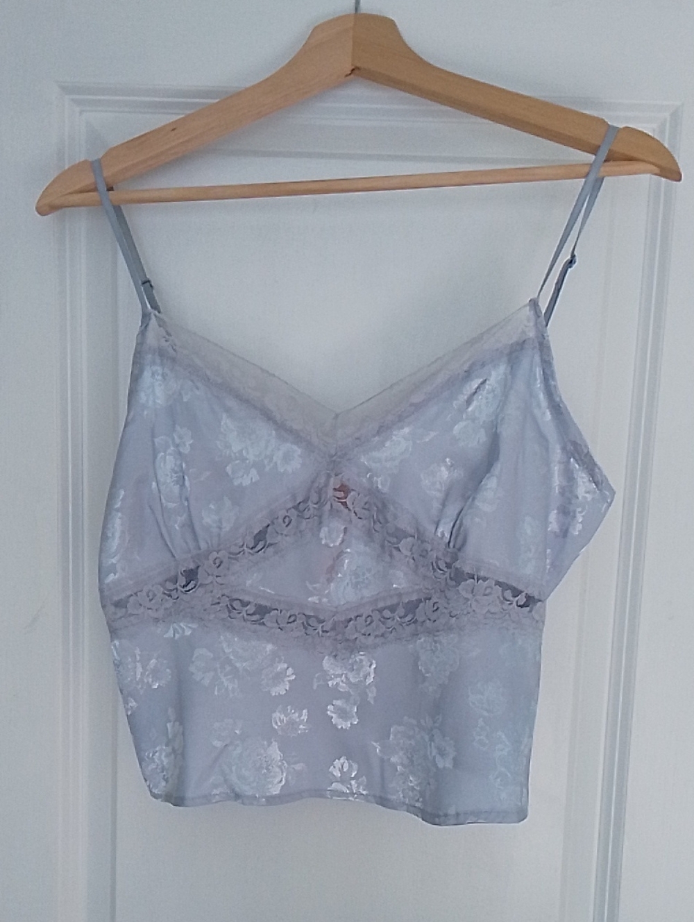 Women's Light blue Lace-Trim Camisole Top